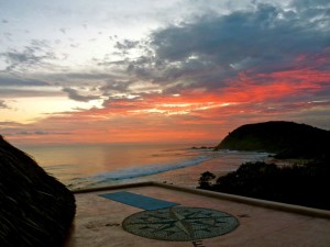 surfing vacation rental, Yoga deck complete with full sunset and ocean view